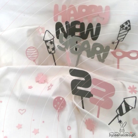 Happy New Year Plotterdatei SVG DXF