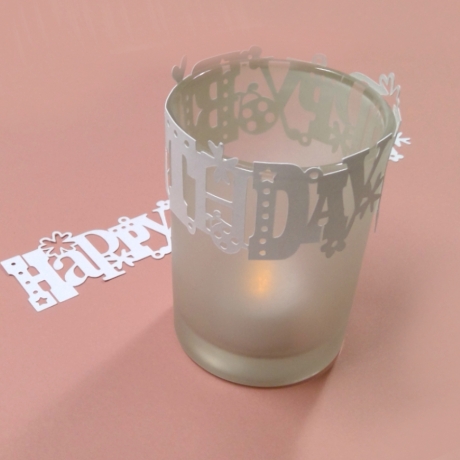 Happy Birthday Karte Plotterdatei SVG DXF FCM