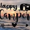 Aufkleber Happy Camper Wohnwagen