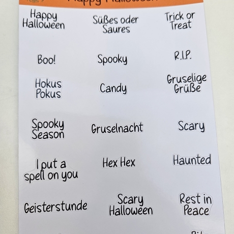Stickerbogen Happy Halloween