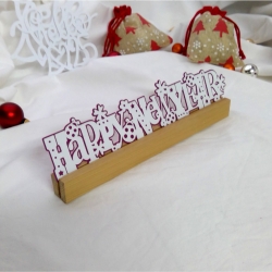 Happy New Year Band Plotterdatei SVG DXF FCM