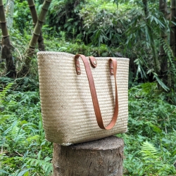 Bambus Handtasche Damen 40 x 28 cm Handmade in indonesia natur
