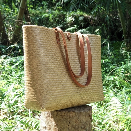 Bambus Handtasche Damen 40 x 30 cm Handmade in indonesia