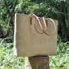 Bambus Handtasche XXL Damen 48 x 40 cm Handmade in indonesia