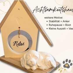 Handgegossene Deko | Achtsamkeitshaus | Motiv wählbar