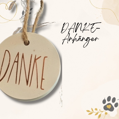 Danke-Anhänger | handgegossen und veredelt