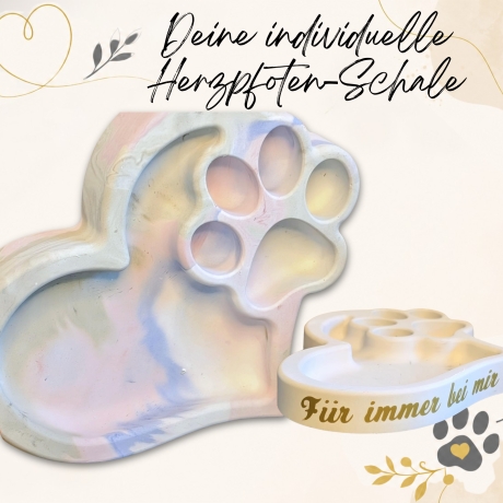 Ein Herz für Pfoten - dekorative Schale für Pfotenliebhaber*innen