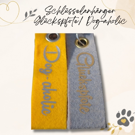 Schlüsselanhänger Glückspfote/ Dog-aholic