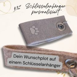 Kleiner Filz-Begleiter - personalisierter Schlüsselanhänger