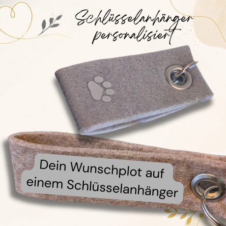 Kleiner Filz-Begleiter - personalisierter Schlüsselanhänger