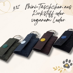Mini-Täschchen aus Korkstoff oder veganem Leder