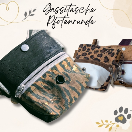 Hand & Pfote unterwegs -kleine individuelle Gassi-/ Umhängetasche