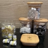 Adventskalender mit Sprüchen Glas Haus