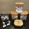 Adventskalender mit Sprüchen Glas Haus mit Hirsch