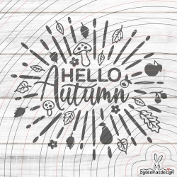 Hello Autumn Plotterdatei SVG DXF