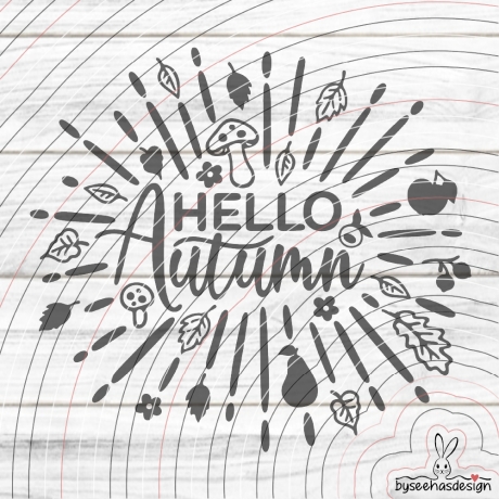 Hello Autumn Plotterdatei SVG DXF