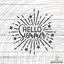 Hello Summer Plotterdatei SVG DXF 