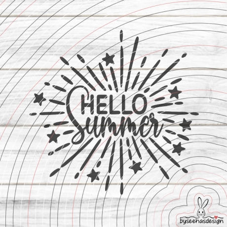 Hello Summer Plotterdatei SVG DXF 