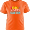 Kinder Kurzarm T-Shirt bedruckt mit HELLO KINDERGARTEN