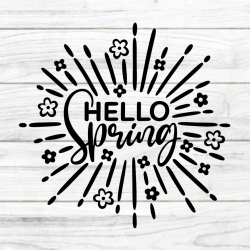 Hello Spring Plotterdatei SVG DXF FCM Hello Spring Plotterdatei SVG DXF FCM