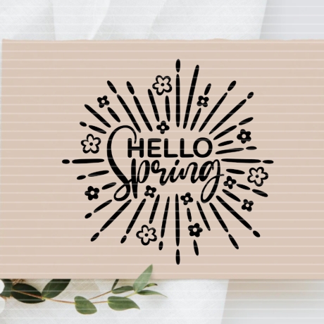 Hello Spring Plotterdatei SVG DXF FCM