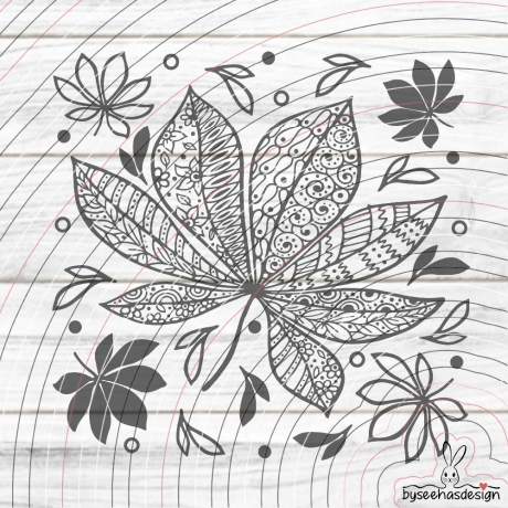 Herbst Blätter Plotterdatei SVG DXF 
