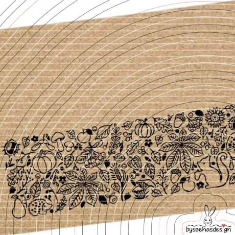 Herbst Deko Band Plotterdatei SVG DXF