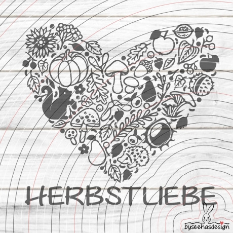 Herbst Herz Plotterdatei SVG DXF