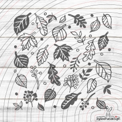 Herbst Laub Plotterdatei SVG DXF