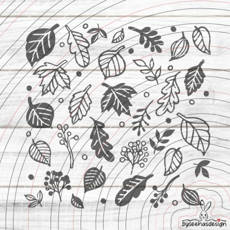 Herbst Laub Plotterdatei SVG DXF