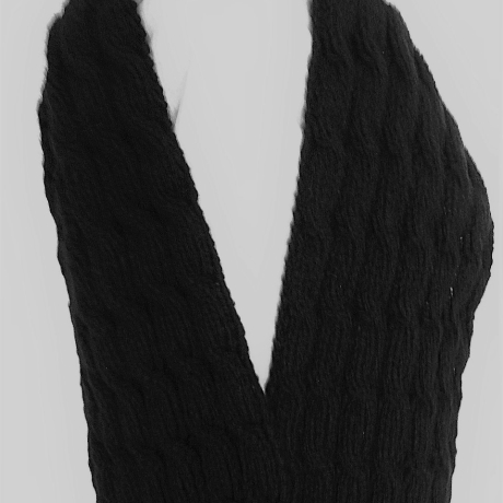 Schlauchschal schwarz 7 Zöpfe handgestrickt von Hobbyhaus