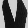 Schlauchschal schwarz 7 Zöpfe handgestrickt von Hobbyhaus