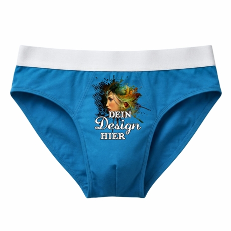 Herren Slip personalisiert mit deinem Wunschmotiv, Wunschtext