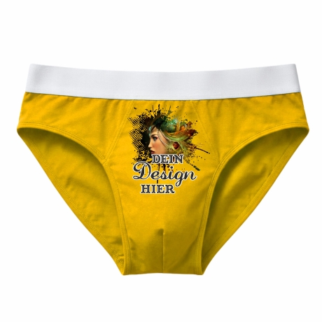 Herren Slip personalisiert mit deinem Wunschmotiv, Wunschtext