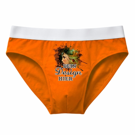 Herren Slip personalisiert mit deinem Wunschmotiv, Wunschtext