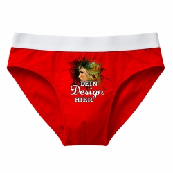 Herren Slip personalisiert mit deinem Wunschmotiv, Wunschtext