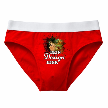 Herren Slip personalisiert mit deinem Wunschmotiv, Wunschtext