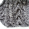 Herrenschal in schwarz-grau mit 3 Zöpfen handgestrickt