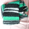 Herrenschal grün-grau-schwarz handgestrickt von Hobbyhaus