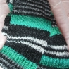 Herrenschal grün-grau-schwarz handgestrickt von Hobbyhaus