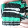 Herrenschal grün-grau-schwarz handgestrickt von Hobbyhaus