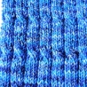 Herrenschal 7 Zöpfe Blautöne handgestrickt von Hobbyhaus