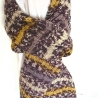 Herrenschal Braun-Beige-Color handgestrickt von Hobbyhaus