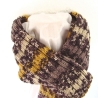 Herrenschal Braun-Beige-Color handgestrickt von Hobbyhaus