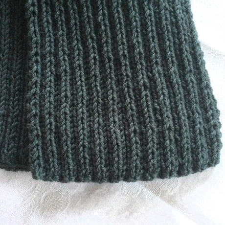 Herrenschal Strickschal in grau handgestrickt von Hobbyhaus