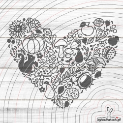 Herz Herbst Plotterdatei SVG DXF