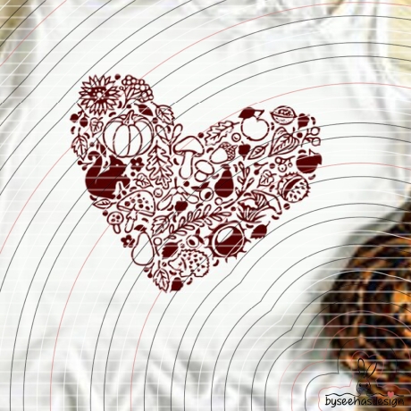 Herz Herbst Plotterdatei SVG DXF