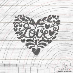 Herz Love Plotterdatei SVG DXF
