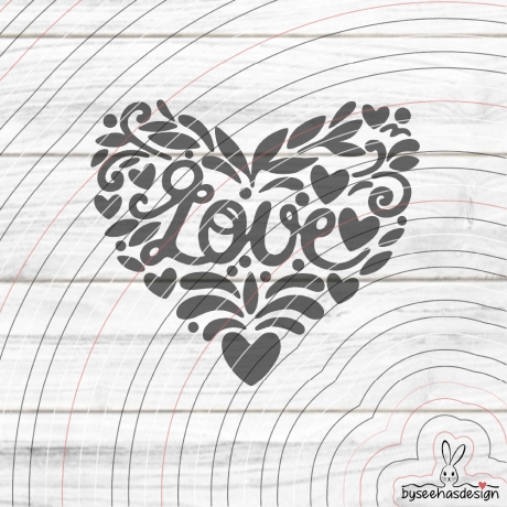 Herz Love Plotterdatei SVG DXF