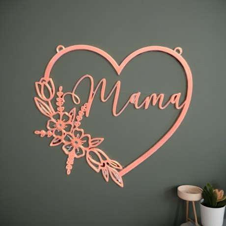 Herz Mama Blumenkranz aus PLA 